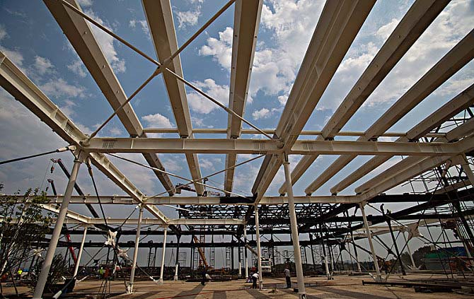 煙臺網(wǎng)架工程如何實現(xiàn)輕量化設(shè)計